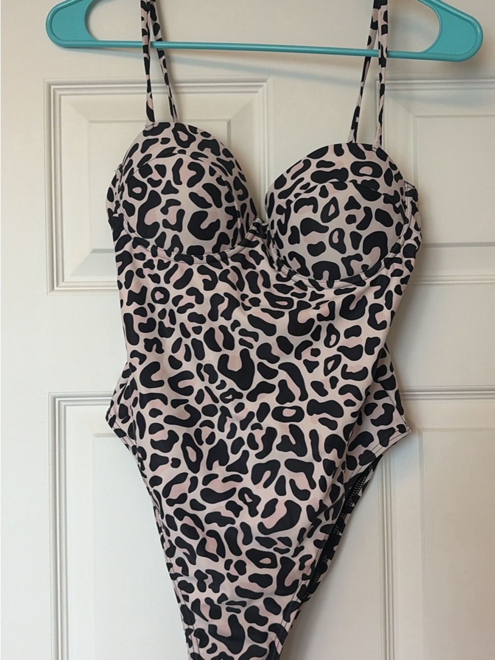 Pink and Black Leopard One-Piece Swimsuit